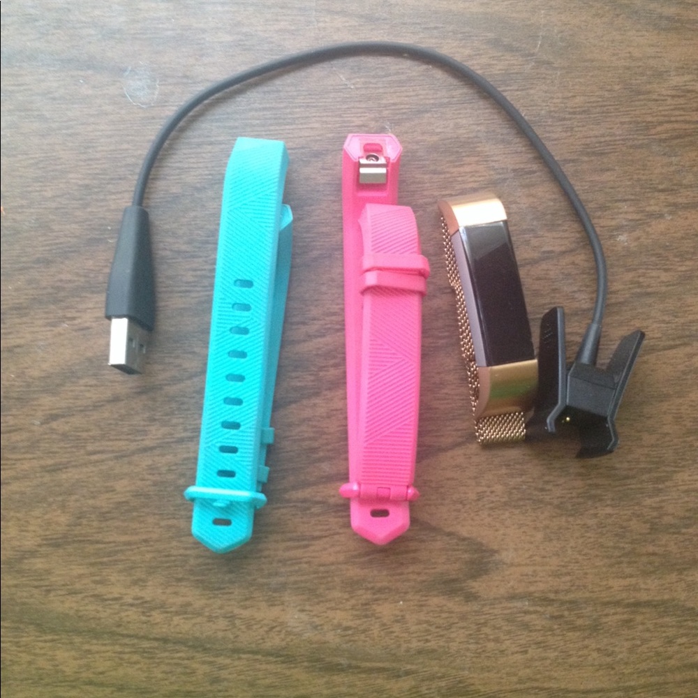 Fitbit Alta with gold strap
